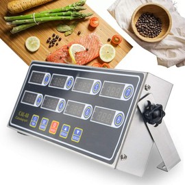 JooWing Commercial Kitchen Timers, 8-Channel Multiple LED Calculagraph Professional for Restaurant Cooking Food Fryer Baking Coffee Loud Alarm Heavy Duty Portable 11.81 * 3.94 * 1.38 in