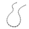 ZDIFDIC 8mm Coffee Beans Link Chain Necklace Stainless Steel Twisted