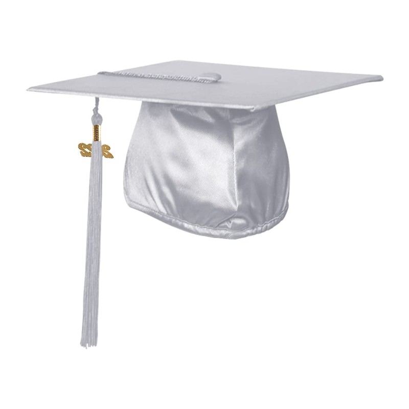 Endea Graduation Shiny Cap & Tassel (Silver, 2022)