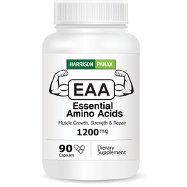 Harrison Panax Essential Amino Acids (EAA), High Potency Muscle Growth Supplement Capsules