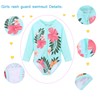 ZNYUNE Girls One Piece Rashguard Swimwear Long Sleeve Swim Suit