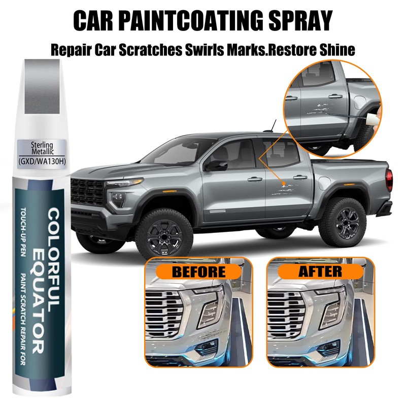 Sterling Metallic(GXD/WA130H) Touch Up Paint for GMC, Car Paint Pen