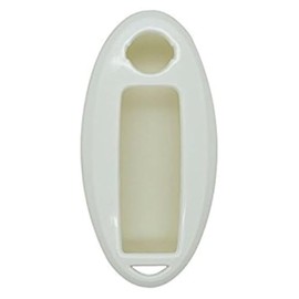 BROVACS Paint PVC Colour Shell Cover ABS Hard Case Holder Compatible with NISSAN Smart Remote Key Fob SV0500 White