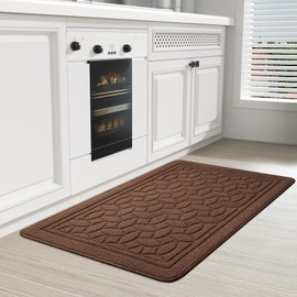 Color&Geometry Kitchen Rugs, Non Skid Kitchen Runner Rug Machine Washable Kitchen Floor Mat, Easy to Clean Kitchen Rugs and Mats, 24"x39", Brown