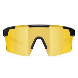 MAXJULI Z87 Sunglasses for Men Large Wide Fit Big Head TR90 Ultralight Driving Shades Trendy UV400 Protection Z8225 (Black/Gold)