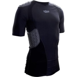 Schutt ProTech Youth All-in-One Football Padded Compression Shirt with Integrated Pads (US, Alpha, Small, Regular, Black)
