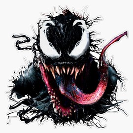 Black Symbiote Vinyl Window Bumper Sticker Decal 5"