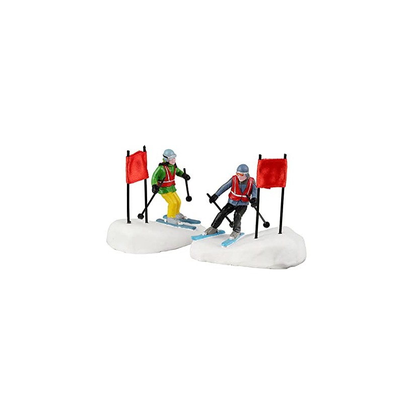 LEMAX Set of 2 Skiers Slalom Stars Set for Your