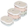 lyrlody Stainless Steel Thermal Lunch Box with 1/2/3 Portable Airtight