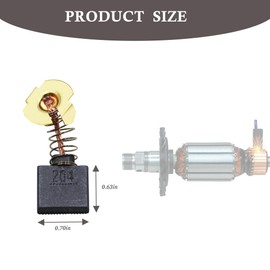 Follde CB204 Replacement for Makita GA7021 Carbon Brushes, Fits For Makita Angle Grinder CB-204 CB204 CB203 CB202 CB200 191953-5 191957-7, 4 Pcs