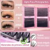 802 Kit Pestañas Maquillaje Completo Diy Extension 9-18mm Negro D
