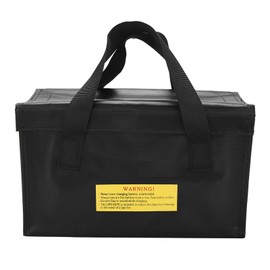 Explosionproof Lipo Battery Safe Bag Large Space Charging Batteries Storage Bags(Black)