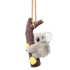 yueton 1 Pack Cute Koala Hugging Tree Car Rear View Mirror Hanging Accessories Fun Car Interior Decoration Adorable Car Pendant