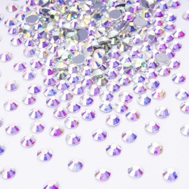 Meibite Hotfix Rhinestones Bulk, 1500PCS Crystal Ab Hot Fix Rhinestones for Clothes DIY Decoration Crafts, Crystal Ab, SS20, 4.6-4.8mm