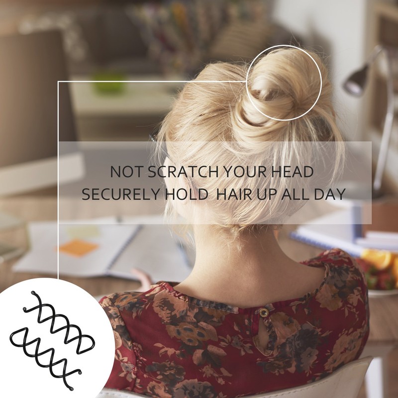 eBoot Spiral Hair Clip Spin Bun Stick, Hair Pick Set