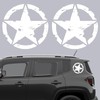Longivia® Pack of 2 Stars Military Stickers (Sizes 25 cm,
