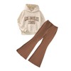 Milumia Girl's 2 Piece Outfits Letter Print Hoodies and Bell