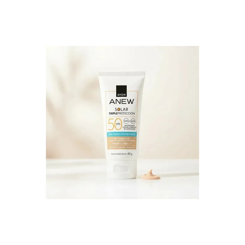 Anew Tripleproteccion Solar Facial Medioclaro 2.5 Fps50 Avon