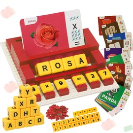 Goorder Letters Learning Games Italian Scrabble for Children from 3 Montessori Toy Building Blocks Educational Toy from 4 5 6 7 8 Years Children's Toy School Gift Girls Boys