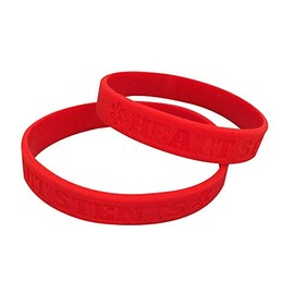Gadow Jewelry 2 Pcs Heart Stents Medical Alert ID Silicone Rubber Wristband Bracelets for Men or Women Awareness