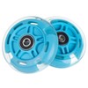 WHEELGOO 2-Pack Rear 80mm Scooter Replacement Wheels Colorful Flashing Wheels