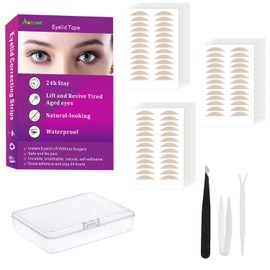 Natural Invisible Single Side Eyelid Tape Stickers(840Pcs 5MM Skin Color), Double Eyelid Tape for Hooded Eyes Invisible, nstant Eye Lift Without Surgery, Perfect for Uneven Mono-Eyelids