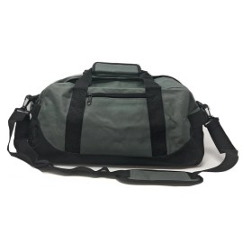 Casaba Duffle Bags 18" Travel Sports School Gym Carry On Luggage Shoulder Strap Workout - DB1181- DARK GRAY / BLACK