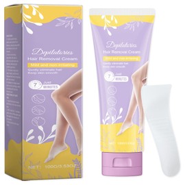 Hair Removal Cream for Women and Men, Painless Hair Removal Cream For Bikini Line, Legs, Arms, Underarms, Intimate/Private Depilatory, Skin Friendly - 100g