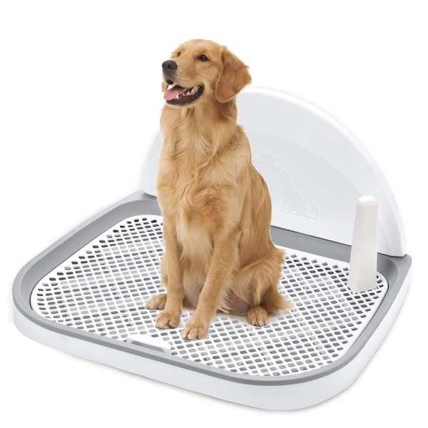 Dog Potty Tray, GANCHUN Pet Indoor Dog Training Toilet 23" x 20" Dog Potty Training Pee Pad Holder for Small and Medium Dogs