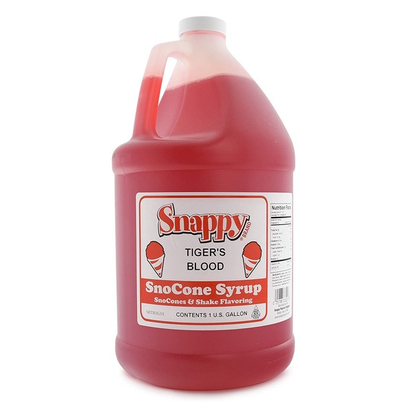Snappy Snow Cone Syrup - Tiger's Blood - 1 Gallon