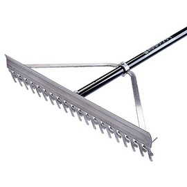 Midwest Rake 11036 Screening Rake, 36" Heavy-Duty Aluminum, Wrap-Around Bracing, 66" Powder-Coated Aluminum, Cushion Grip