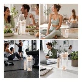 Proteina Shaker Gym Mezcladora Productos Deportivos 400ml Awvuq Material De Pc Blanco                                                                 