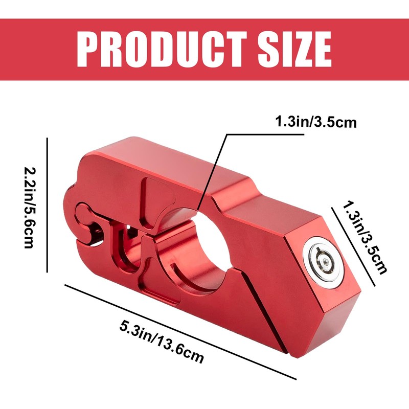 Motorcycle Handlebar Lock, Grip Lock, Brake Lever Lock, Scooter Brake