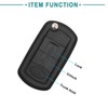 ACROPIX Car Keyless Remote Case 3 Button Key Fob Shell