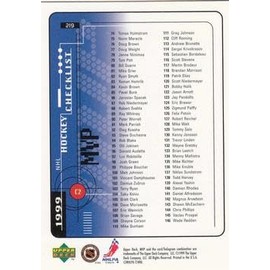 1998-99 Upper Deck MVP Hockey #219 Wayne Gretzky Checklist Hockey Card