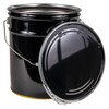ATERET 5 Gallon Black Metal Bucket & Lever Lock Pail