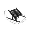 Operitacx Adjustable Laptop Cooler Pad Fan Notebook Stand Riser for