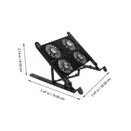 Operitacx Adjustable Laptop Cooler Pad Fan Notebook Stand Riser for Heat Dissipation