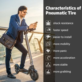 2Pack 8.5 Inches Scooter Inner Tube,8.5'' x 2" Inner,8 1/2x2 Pneumatic Tyres for Scooter Gotrax Gxl V2/Xiaomi M365,8.5x2 Electric Scooter Tire Replacement Wheels for Front/Rear,Gas Scooters