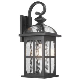 Darkaway Large Outdoor Wall Light, 22inch Exterior Light Fixture with Water Ripple Glass, Aluminum Outside Lights Sconces Exterior Lighting for House Porch Patio Doorway Garage