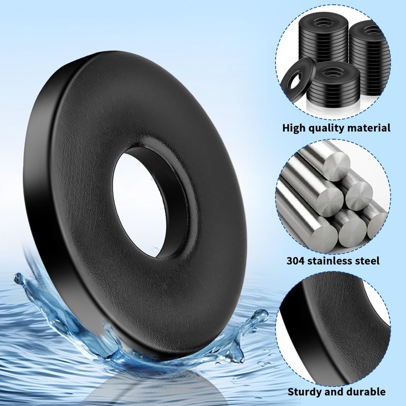 Pack of 30 Washers M6 Black Stainless Steel DIN 9021