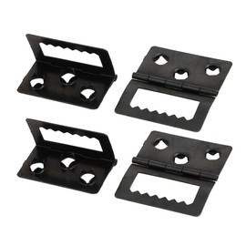 Sourcingmap 32mmx20mmx5mm Photo Picture Frame Back Hinge Backplane Buckle Black 4pcs
