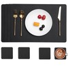 Myir JUN Washable Placemats and Coasters, Leather Place Mats, Wipe