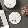 TIED RIBBONS Coasters for Drinks Set of 6 | Marble