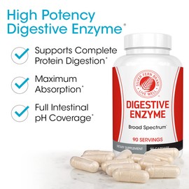 Silver Fern Brand Ultimate Digestive Enzyme Supplement - 4 Bottles - High Potency, Multi Enzyme - Digestive Comfort & Food Tolerance - Amylase, Protease, Cellulase, More