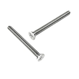 Adiyer Extra Long Outlet Screws 40pcs 6-32 x 1-1/2 Inch White Painted Electrical Outlet Extender Machine Screws for Fix Wonky and Sunken Outlets, 304 Stainless Steel