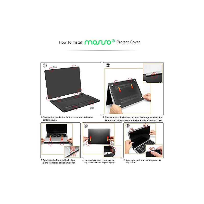 MOSISO Funda Compatible con MacBook Pro 13 Pulgadas M2 2024-2016