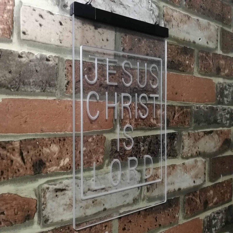 Jesus Christ is Lord Room Display Dual Color LED Neon