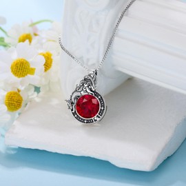 LONAGO Capricorn Zodiac Sign Necklace Capricorn Necklace Celestial Pendant Necklace Gift for Women (Capricorn January)