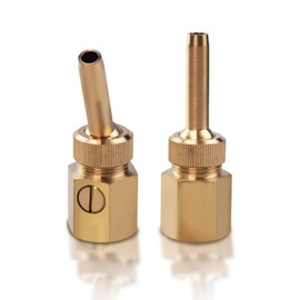 Pack of 2 Fountain Nozzle, Adjustable Straight Landscape Nozzle, Fountain Nozzle Made of Brass with 20 mm Female Thread, Fountain Nozzle with Valve for Museums, Fountains, Amusement Parks, Pond (6